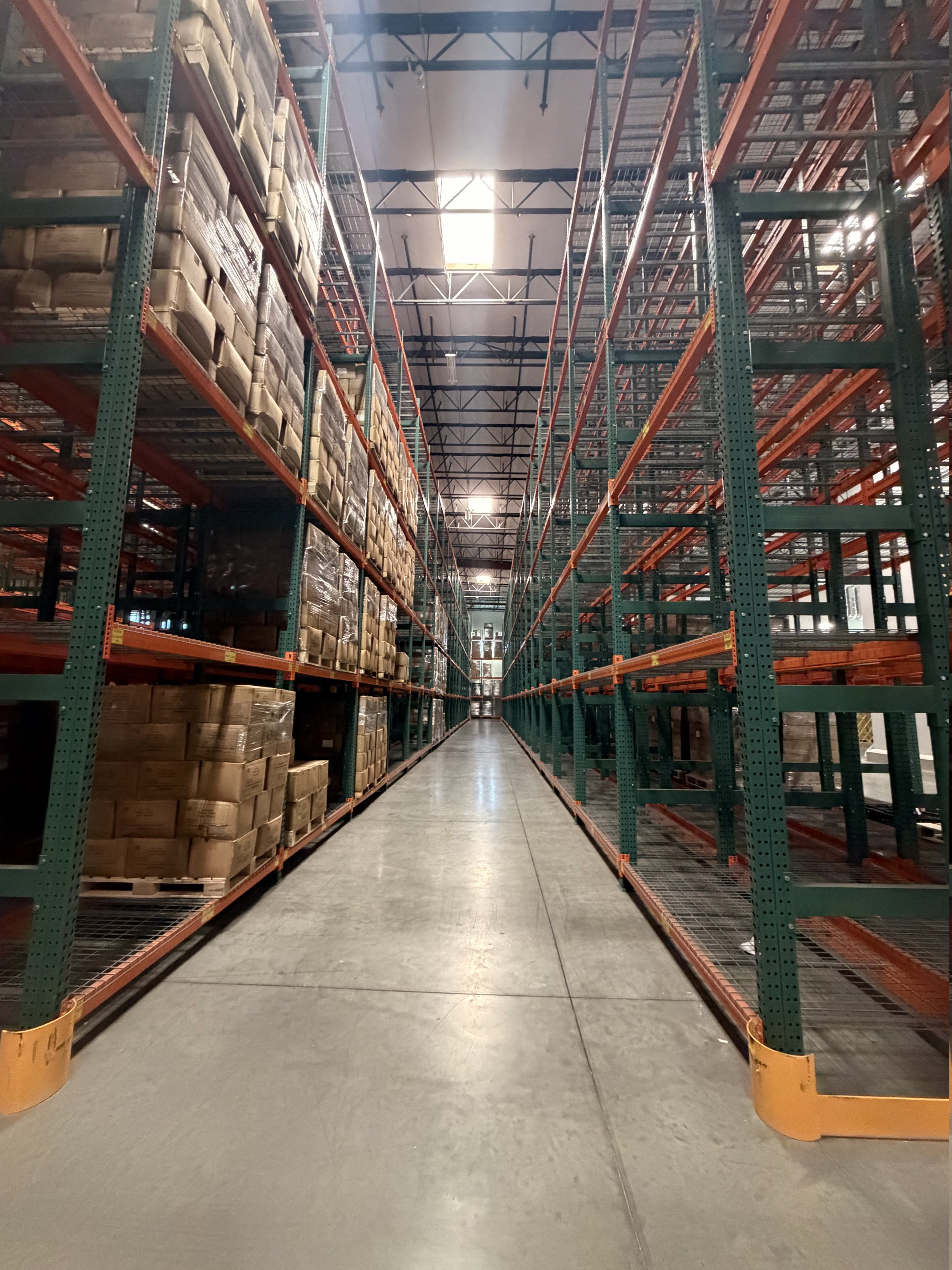 High-bay pallet racking in a Shany warehouse